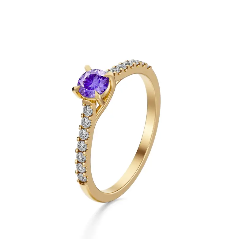 Pierścionek z tanzanitem i brylantami AJPZ_025 Pierścionek z tanzanitem i brylantami AJPZ_025